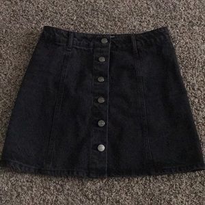 Black Denim Skirt